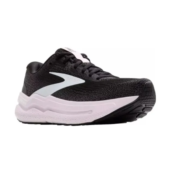 🏃‍♀️ Brooks Women's Ghost Max 2 Running Shoes - Black/White/Purple 🏃‍♀️