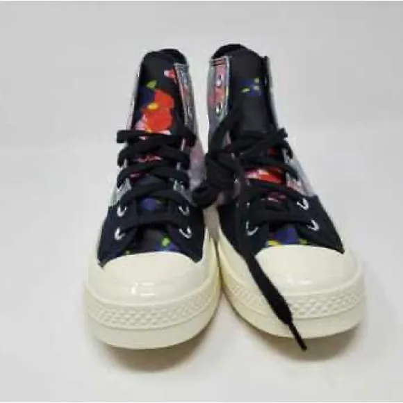 - Converse Floral Chuck 70 Sz 6  (men) Hi Top Womens Shoes Black Flower