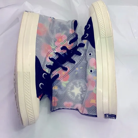 - Converse Floral Chuck 70 Sz 6  (men) Hi Top Womens Shoes Black Flower