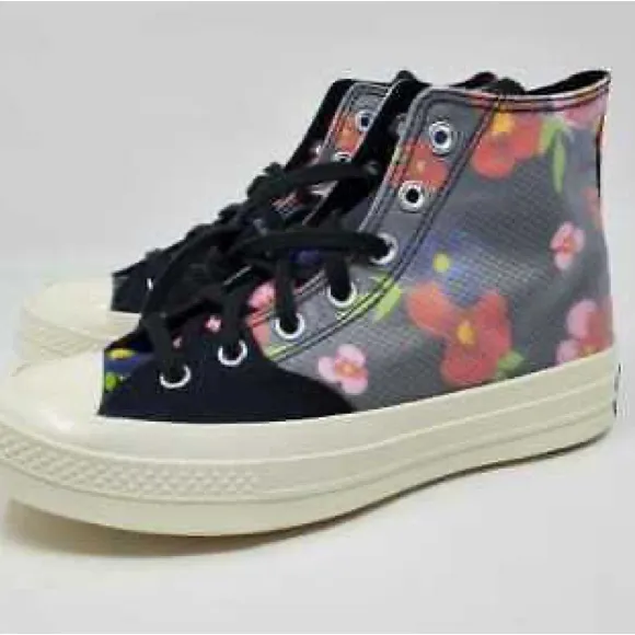 - Converse Floral Chuck 70 Sz 6  (men) Hi Top Womens Shoes Black Flower