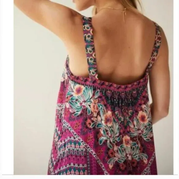 ⭐️ Lovett Floral Aztec Boho Chic Hip Modern Hipster Art Hippie Peasant Dress