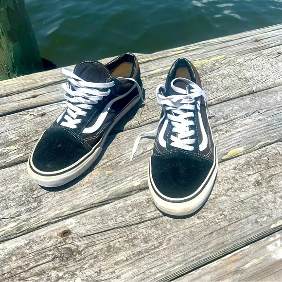 🛹 VANS• Old Skool Classic Shoes• Black / White, Size 13| EUR 47