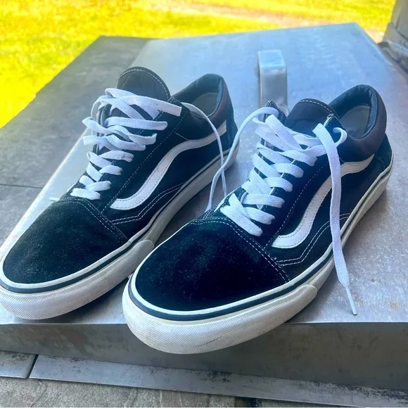 🛹 VANS• Old Skool Classic Shoes• Black / White, Size 13| EUR 47