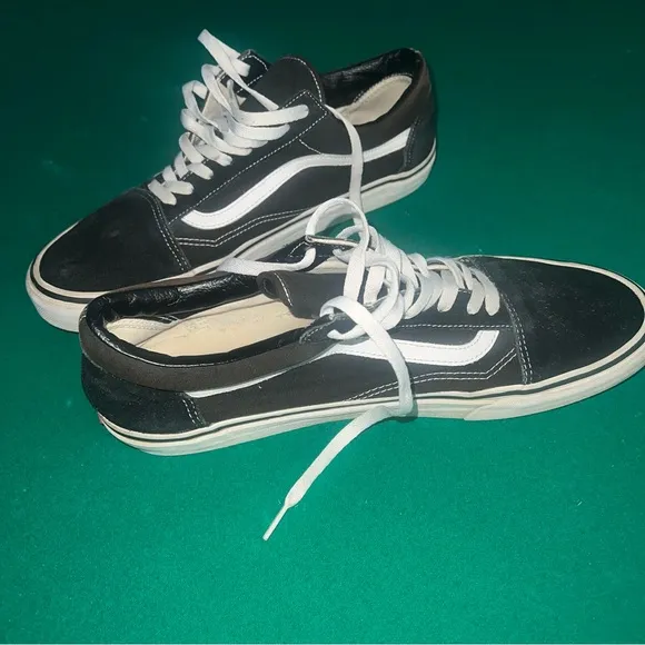 🛹 VANS• Old Skool Classic Shoes• Black / White, Size 13| EUR 47