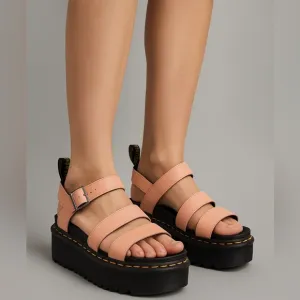 228- Dr. Martens Soft Air Platform Sandals Pink Size 9 NWT