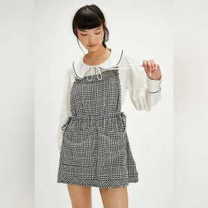 630. FREE PEOPLE Chrissie Mini Skirtall dress in Black combo Sz M NWOT $148