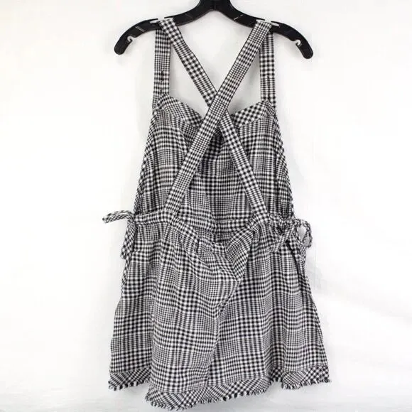 630. FREE PEOPLE Chrissie Mini Skirtall dress in Black combo Sz M NWOT $148