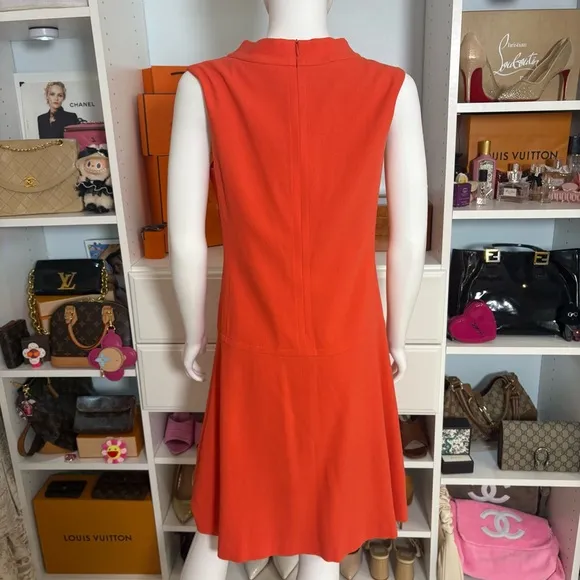 $795 Lafayette 148 Modern High Neck Dress 🍊