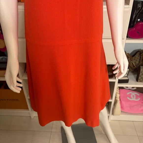 $795 Lafayette 148 Modern High Neck Dress 🍊