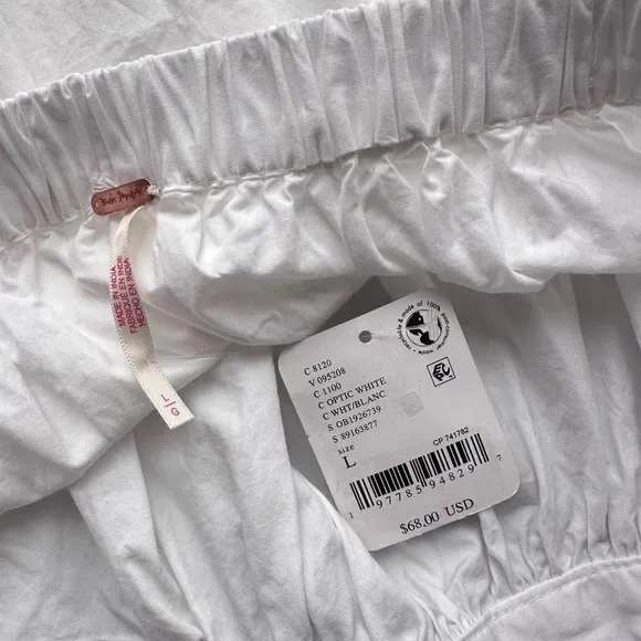 #95 NWT Free People Gaia Skirt in Optic White