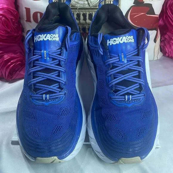 (A) Hoka One One Bondi 6‎ Men's Running Shoes, Size 9 2E, Blue