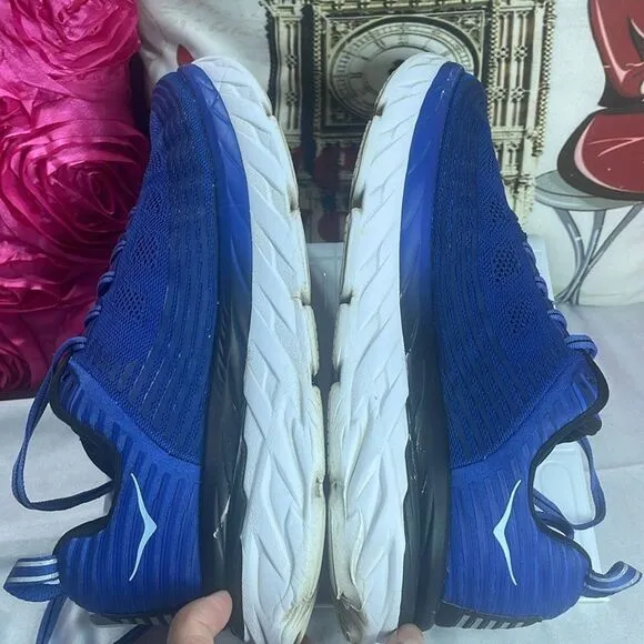 (A) Hoka One One Bondi 6‎ Men's Running Shoes, Size 9 2E, Blue