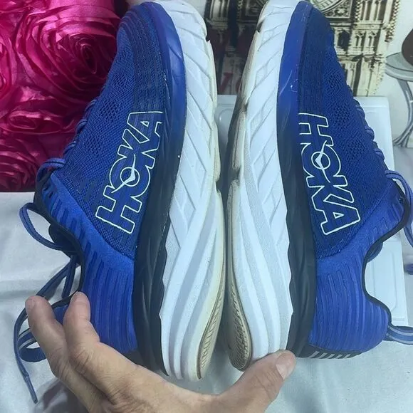 (A) Hoka One One Bondi 6‎ Men's Running Shoes, Size 9 2E, Blue