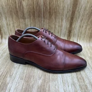 Ace Marks Dress Shoes Men's Size 10.5 D Brown Cap Toe Oxford Derby Classic