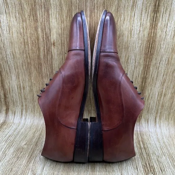 Ace Marks Dress Shoes Men's Size 10.5 D Brown Cap Toe Oxford Derby Classic
