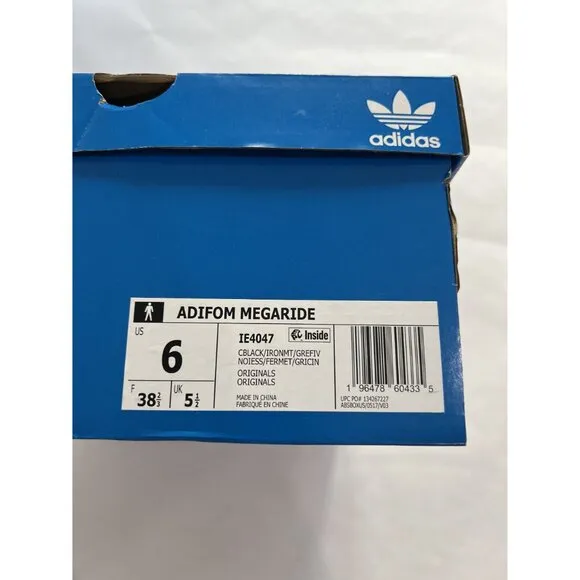 Adidas Adiform Megaride Shoes in Core Black Iron Metallic Grey Five