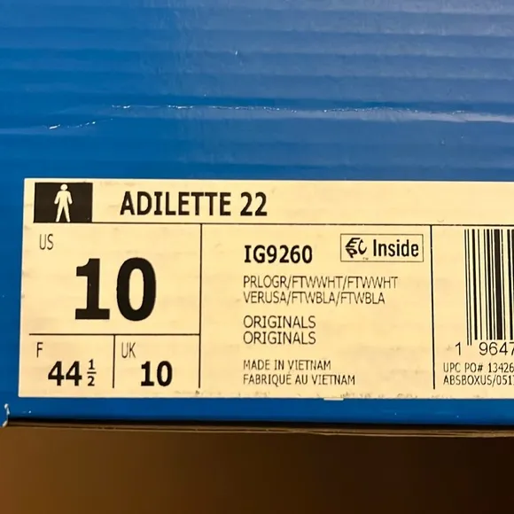 Adidas Adilette 22 Slides Sandals Shoes green white IG9260 new Mens Size 10
