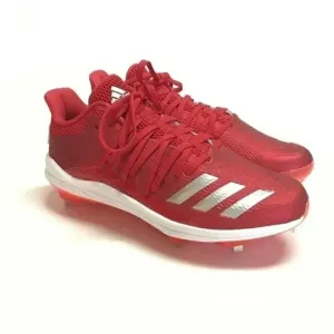 Adidas Adizero Baseball Cleats Mens 7.5D Red Afterburner 6 Speed Trap Shoes