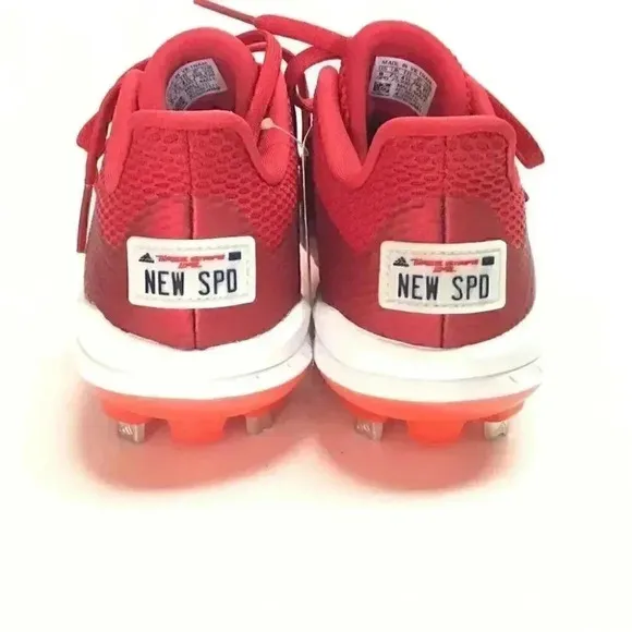 Adidas Adizero Baseball Cleats Mens 7.5D Red Afterburner 6 Speed Trap Shoes