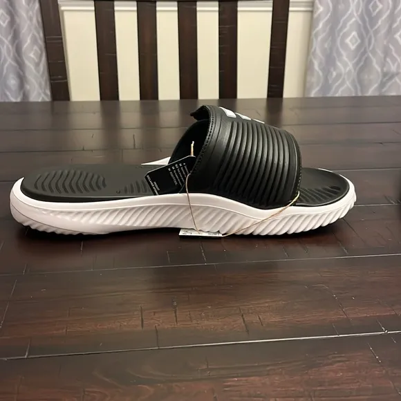 Adidas Alphabounce 2.0 Slides Sandals Shoes new GY9415 black white Mens Size 10