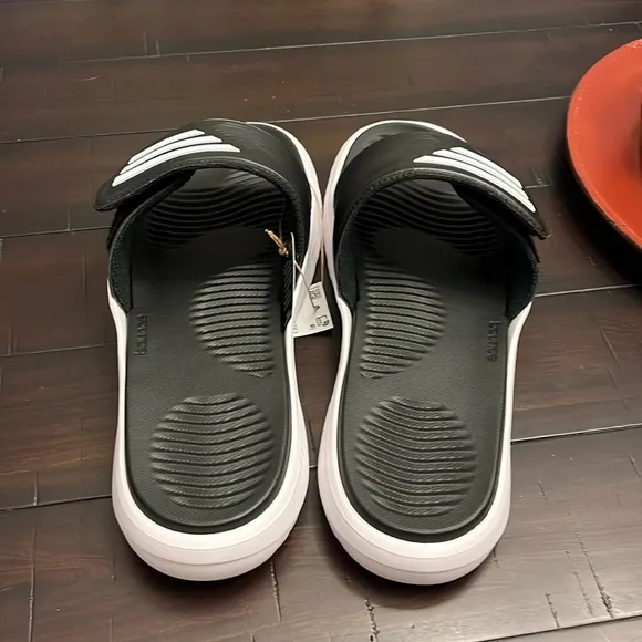 Adidas Alphabounce 2.0 Slides Sandals Shoes new GY9415 black white Mens Size 10