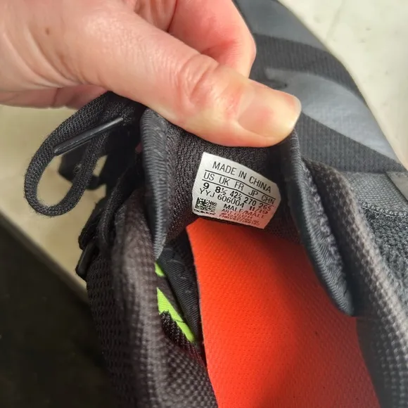 Adidas Black Athletic Shoes with Velcro Straps