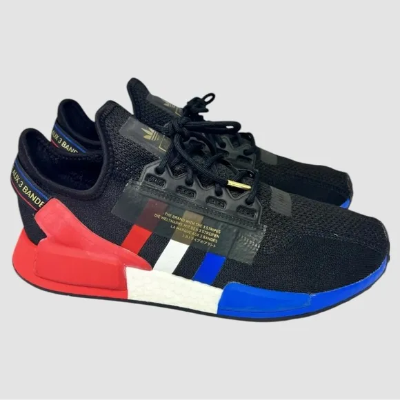 Adidas Black Red Athletic Shoes NMD Design