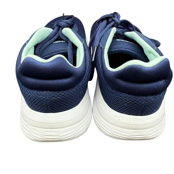Adidas Cloudfoam Comfort Running Shoes Men's 9 Navy Blue White Mesh Lightweight