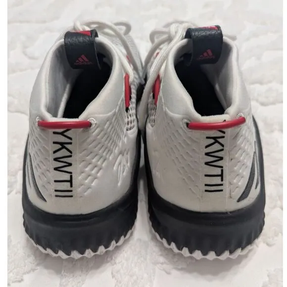 Adidas Dame 4 Rip City YKWTII Men's Basketball Shoes Size 9.5 White Red PreOwned