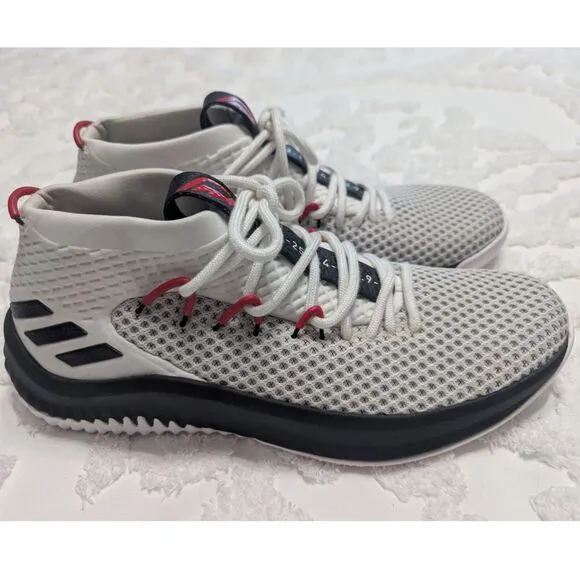 Adidas Dame 4 Rip City YKWTII Men's Basketball Shoes Size 9.5 White Red PreOwned