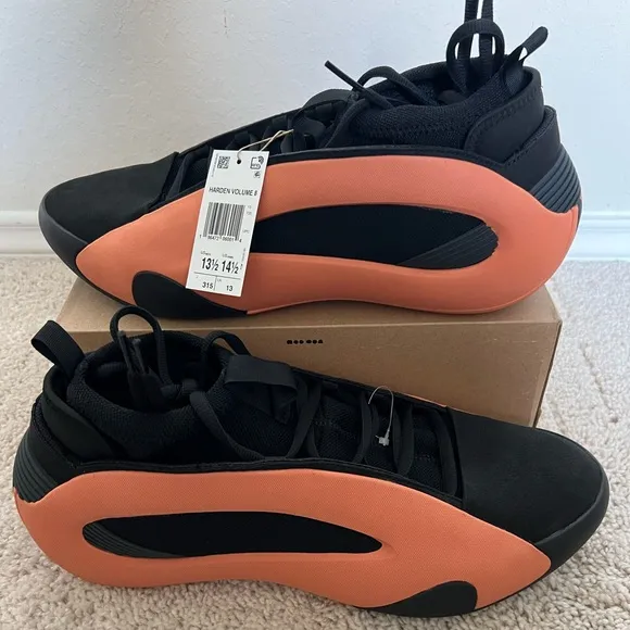 Adidas Harden Vol.8 Black Orange Breathable Basketball Shoes