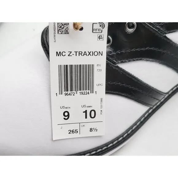 Adidas MC Z-Traxion Golf Shoes Mens Size 9.5 White &amp; Black IF2714