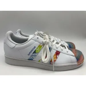 Adidas Men's Originals Superstar Shoes White Multicolor Sneakers Size 8.5 NWT