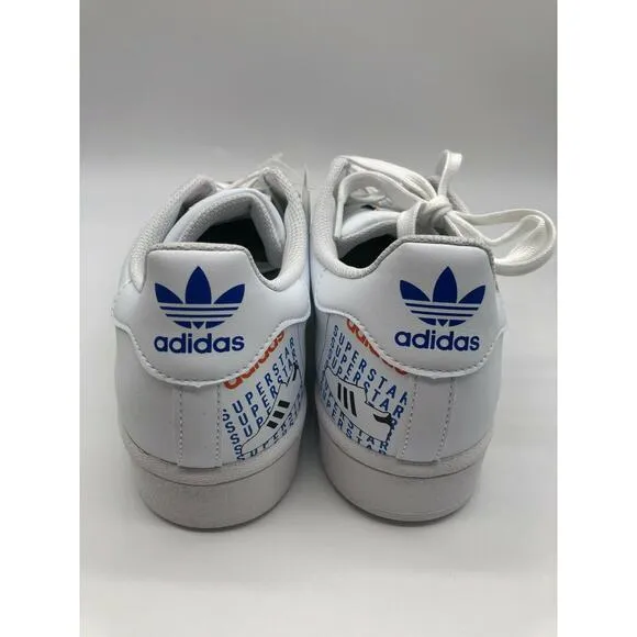 Adidas Men's Originals Superstar Shoes White Multicolor Sneakers Size 8.5 NWT