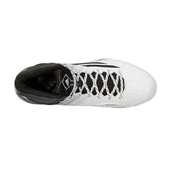 Adidas Men's PowerAlley 3 Metal Baseball Cleats Shoes White Black Grey Size 9