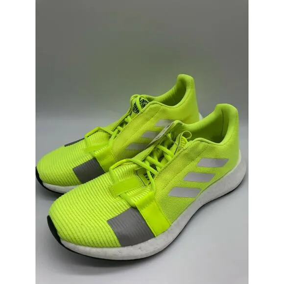 adidas Men's Senseboost GO Running Shoes Neon/Yellow Sneakers EF1580 Size 9.5🛒