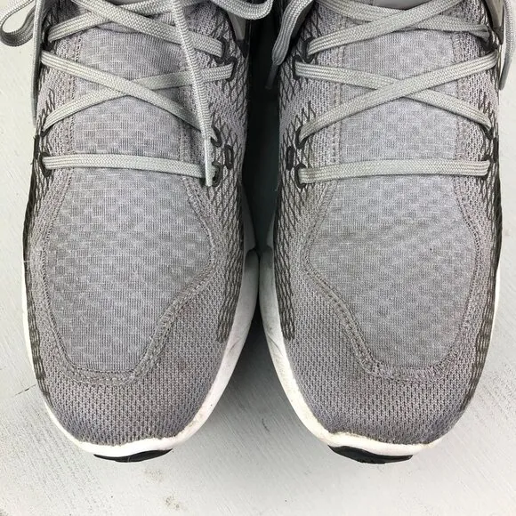 Adidas Men's Size 13 Edge XT Dove Grey Core Black Cloud White Running Sneakers
