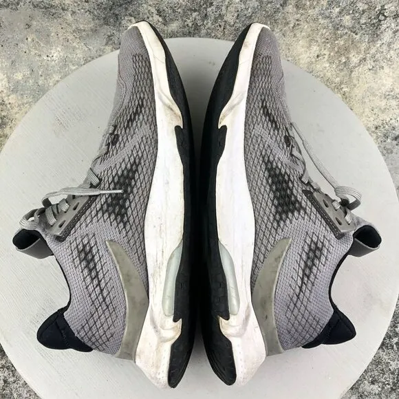 Adidas Men's Size 13 Edge XT Dove Grey Core Black Cloud White Running Sneakers