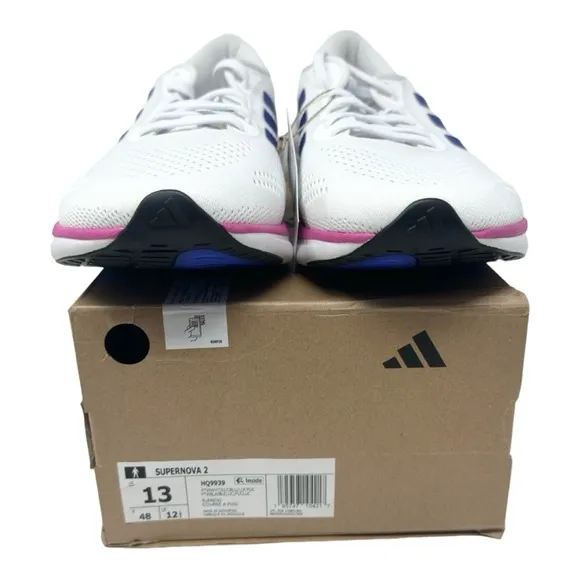 Adidas Men’s Supernova 2 HQ9939 White/Blue/Pink Size 13