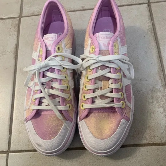 Adidas | Nizza lilac bliss platform shoes size 8