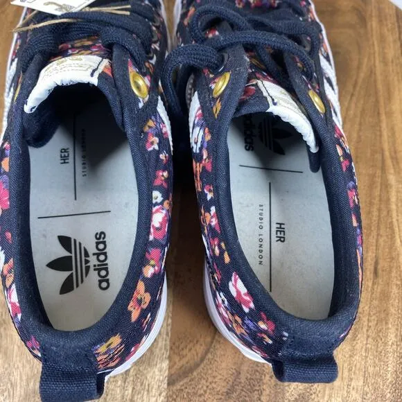Adidas Nizza Platform Her Studio London Womens Blue Floral Size 7 Platform Shoes