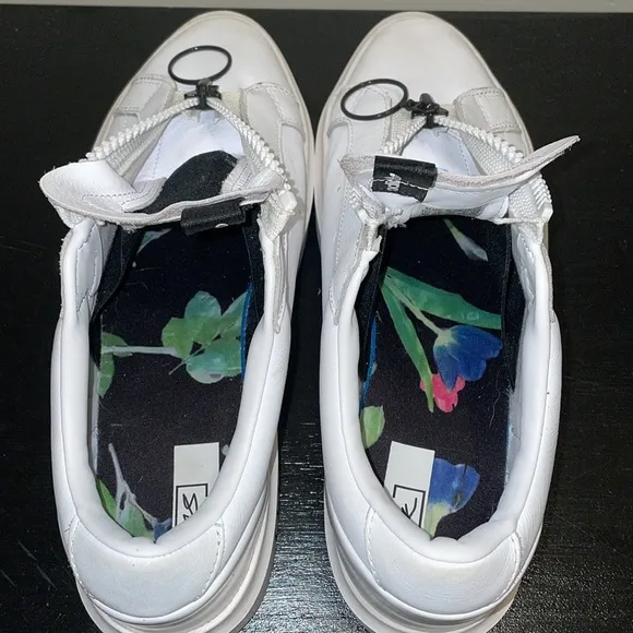 ADIDAS ORIGINALS WOMEN'S SLEEK SUPER ZIP TRAINERS SHOES SNEAKERS WHITE PLATFORM