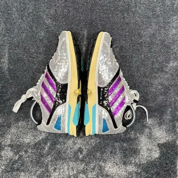 Adidas Originals ZX 4000 Sequin Sneakers Women's Size 8 Silver