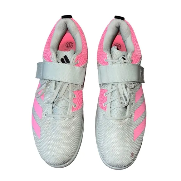 Adidas Pink/ Green Powerlift 5 Weightlifting Sneakers Mens 11 Women’s 12