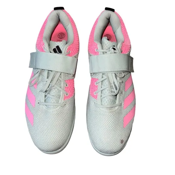 Adidas Pink/ Green Powerlift 5 Weightlifting Sneakers Mens 11 Women’s 12