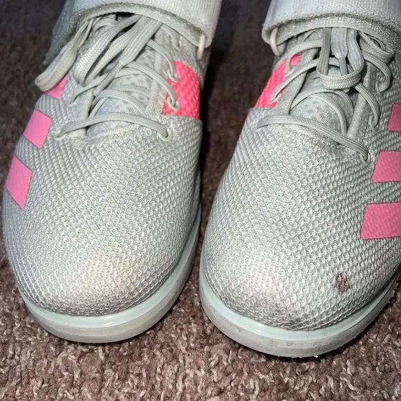 Adidas Pink/ Green Powerlift 5 Weightlifting Sneakers Mens 11 Women’s 12
