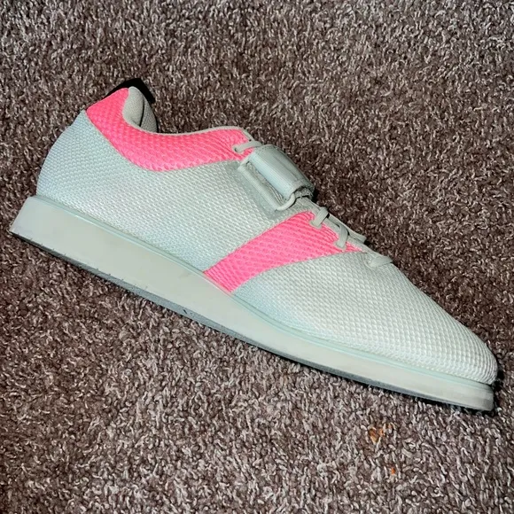 Adidas Pink/ Green Powerlift 5 Weightlifting Sneakers Mens 11 Women’s 12
