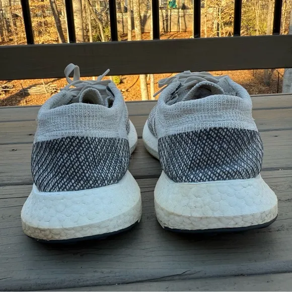 Adidas PureBoost Go J Non Dyed Grey and White shoes size 11
