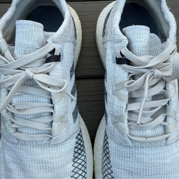 Adidas PureBoost Go J Non Dyed Grey and White shoes size 11