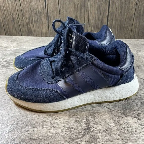 ADIDAS Sneakers Iniki Runner I-5923 Navy Blue/Gum Running Shoes D97347 Size 4.5